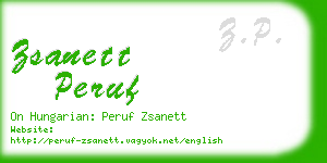 zsanett peruf business card